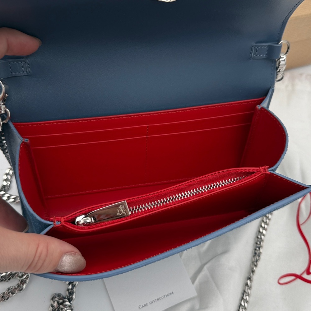 Christian Louboutin Denim Paloma Wallet on Chain - Picture 6 of 10
